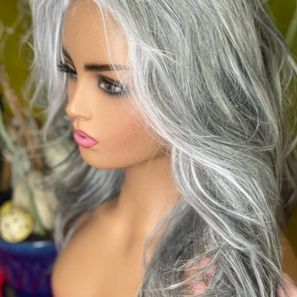 silver fox blowout volume wig